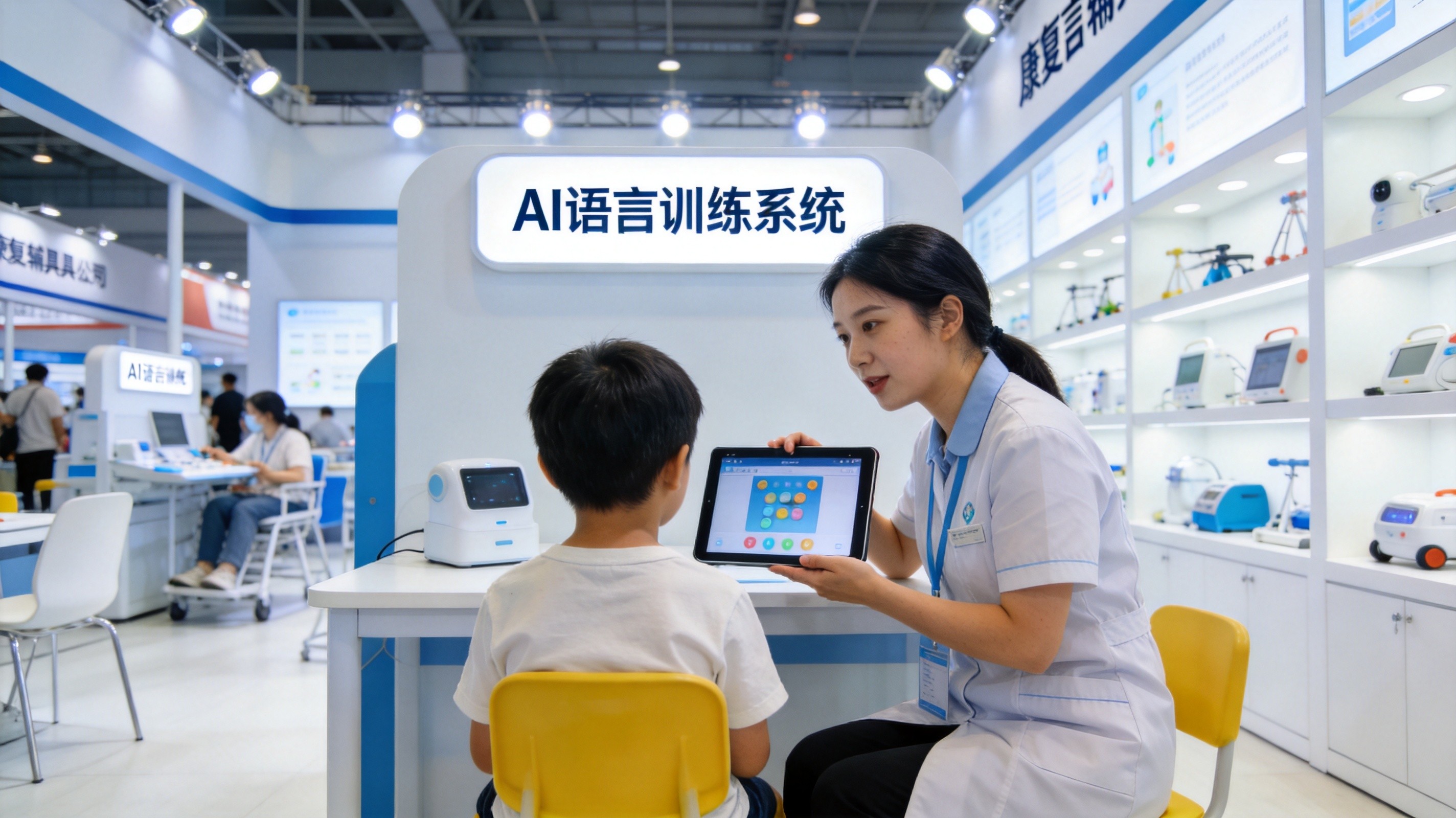 地板时光AI系统参展第44届康复辅具博览会 儿童康复AI成焦点